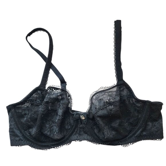 VICTORIA'S SECRET Body by Victoria Unlined Demi in black lace size 36C - Picture 1 of 7